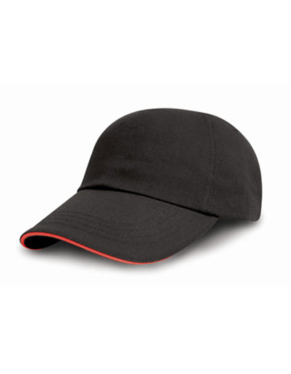 Brushed Cotton Decorators Cap With Sandwich Peak (RH50)