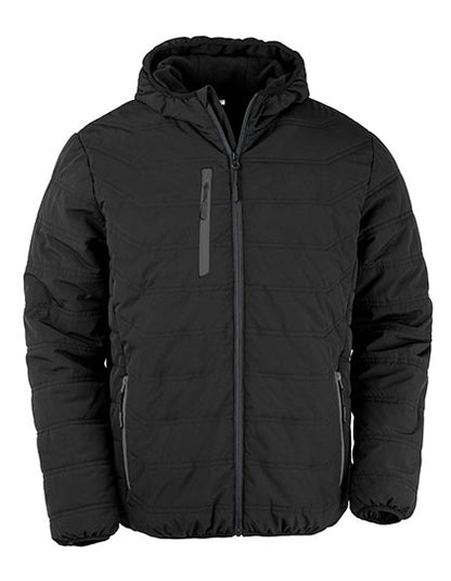 Recycled Black Compass Padded Winter Jacket (RT240)