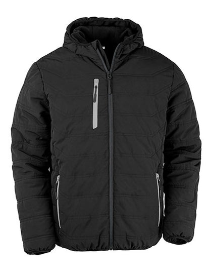 Recycled Black Compass Padded Winter Jacket (RT240)