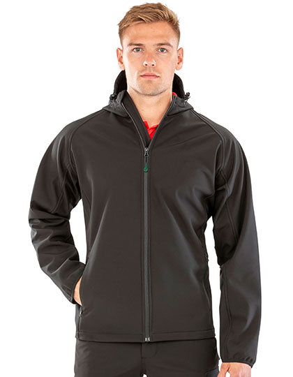 Men´s Recycled 3-Layer Printable Hooded Softshell Jacket (RT911)