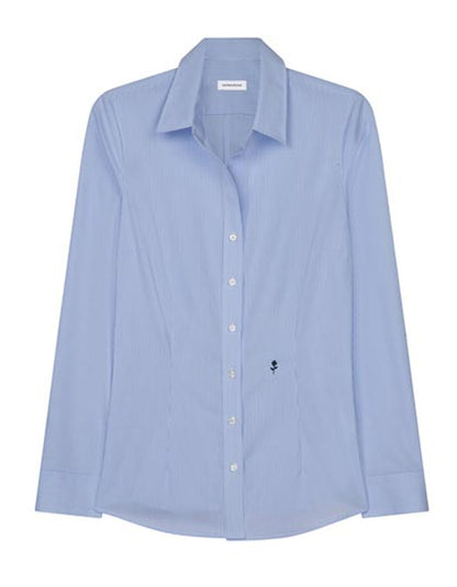 Women´s Blouse Slim Fit Check/Stripes Long Sleeve (SN080619)