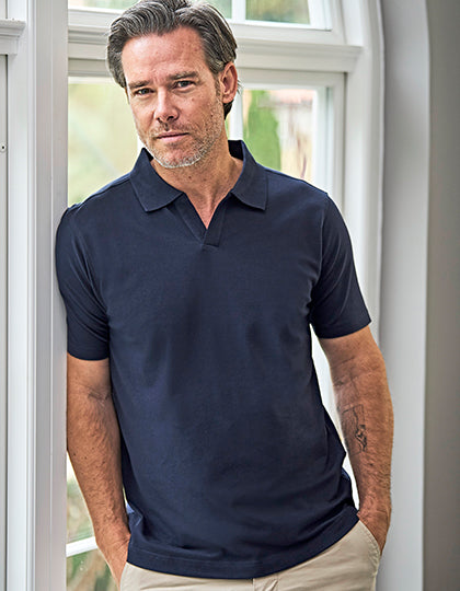 Luxury Stretch V-Neck Polo (TJ1404)
