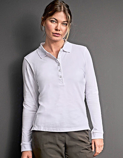 Women´s Luxury Stretch Long Sleeve Polo (TJ146)
