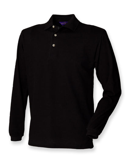 Long Sleeved Cotton Piqué Polo Shirt (W105)