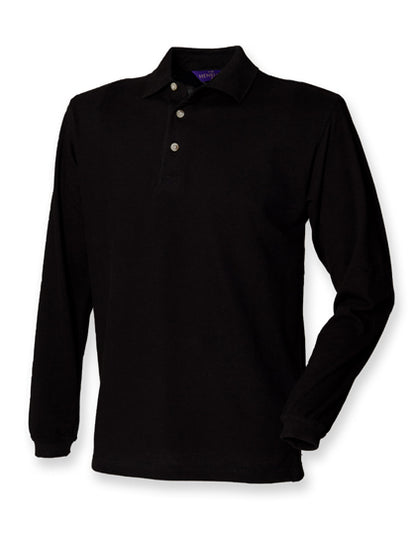 Long Sleeved Cotton Piqué Polo Shirt (W105)