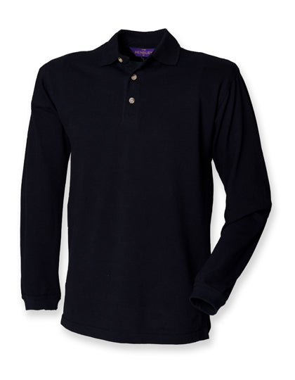 Long Sleeved Cotton Piqué Polo Shirt (W105)