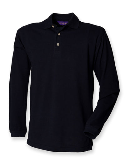 Long Sleeved Cotton Piqué Polo Shirt (W105)