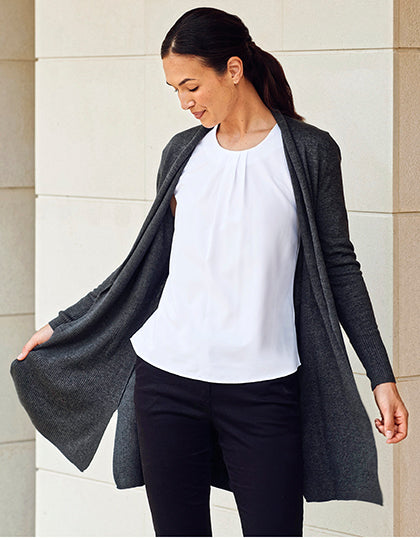 Ladies´ Longline Open Cardigan (W719)