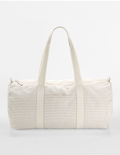 Striped Organic Cotton Barrel Bag (WM258)