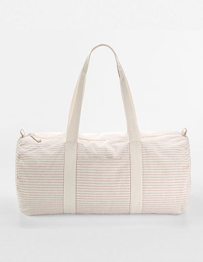 Striped Organic Cotton Barrel Bag (WM258)