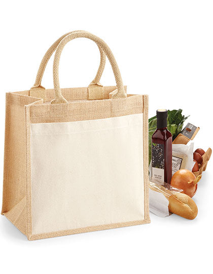 Cotton Pocket Jute Midi Bag (WM426)
