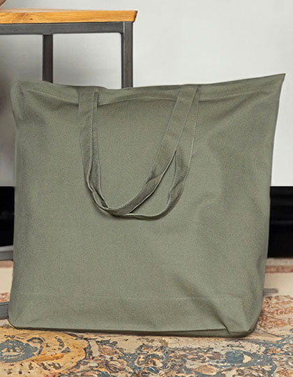 Organic Canvas Carrier Bag Medium Long Handle London 02 (X1348)