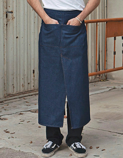 Jeans Bistro Apron With Split (X992)