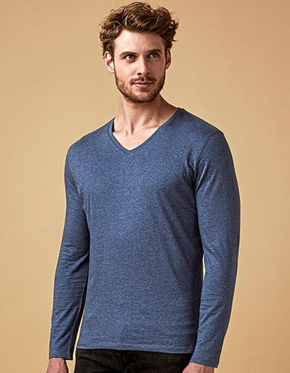 Men´s V-Neck T-Shirt Long Sleeve (XO1460)