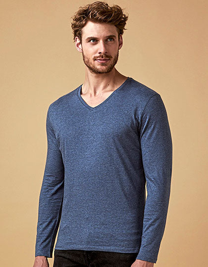 Men´s V-Neck T-Shirt Long Sleeve (XO1460)