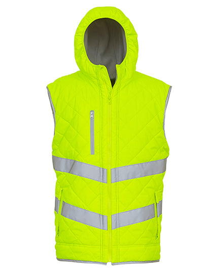 Hi-Vis Kensington Hooded Gilet (YK007)