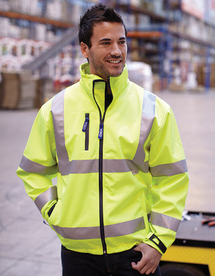Hi-Vis 2 Bands & Braces Softshell Jacket (YK09)