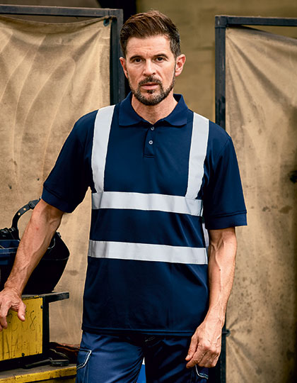 Two Band & Brace Hi-Vis Polo Shirt (YK210)