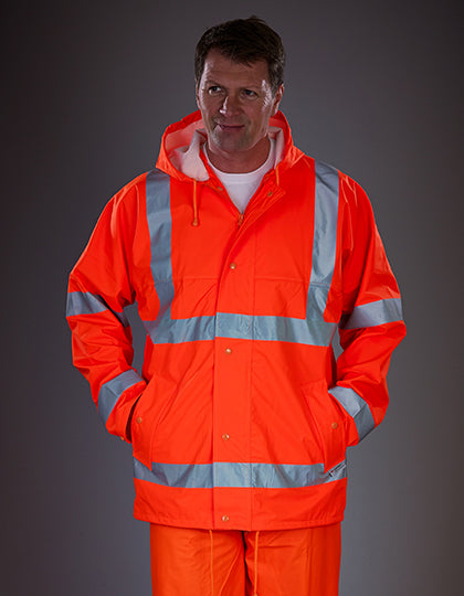 Hi-Vis Soft Flex Breathable Rain Jacket (YK450)