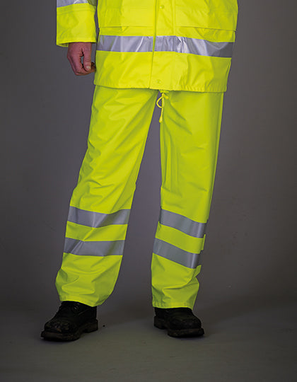Hi-Vis Soft Flex Breathable Rain Trousers (YK451)