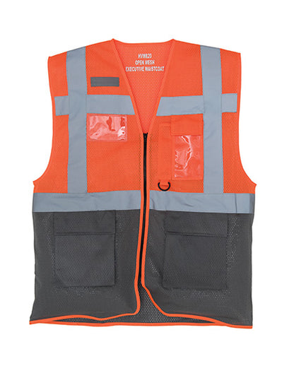 Hi-Vis Top Cool Recycled Open Mesh Executive Waistcoat (YK820)