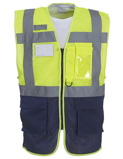 Hi-Vis Top Cool Recycled Open Mesh Executive Waistcoat (YK820)