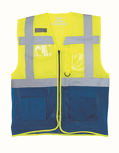 Hi-Vis Top Cool Recycled Open Mesh Executive Waistcoat (YK820)