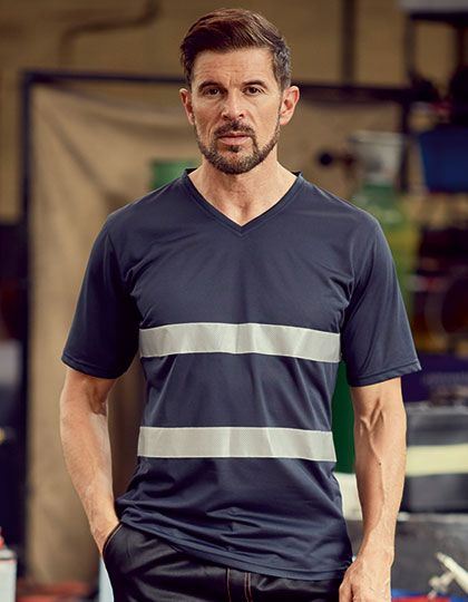Hi-Vis Top Cool Super Light V-Neck T-Shirt (YK910)