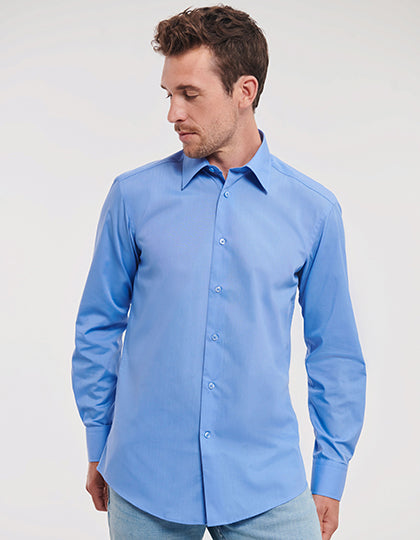 Men´s Long Sleeve Tailored Polycotton Poplin Shirt (Z924)