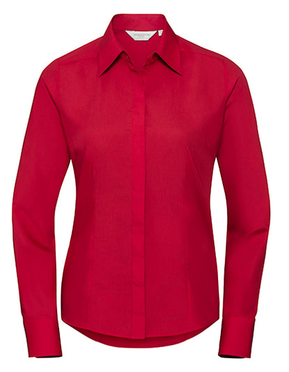 Ladies´ Long Sleeve Fitted Polycotton Poplin Shirt (Z924F)