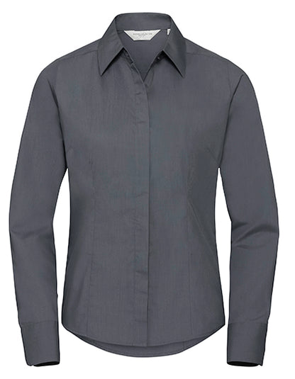 Ladies´ Long Sleeve Fitted Polycotton Poplin Shirt (Z924F)