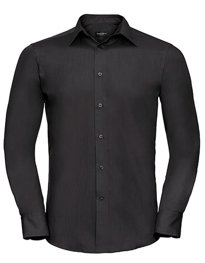 Men´s Long Sleeve Tailored Polycotton Poplin Shirt (Z924)