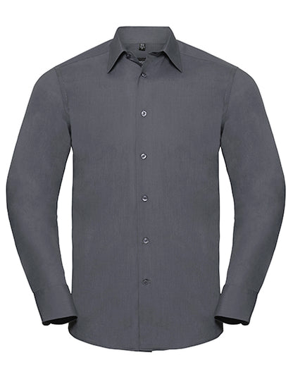 Men´s Long Sleeve Tailored Polycotton Poplin Shirt (Z924)