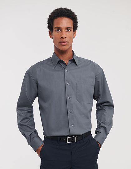 Men´s Long Sleeve Classic Polycotton Poplin Shirt (Z934)