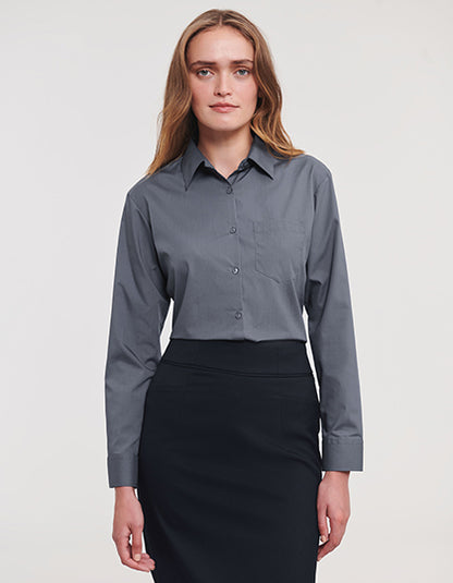 Ladies´ Long Sleeve Classic Polycotton Poplin Shirt (Z934F)
