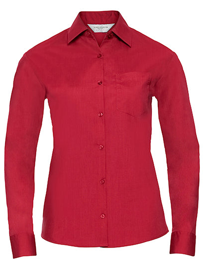 Ladies´ Long Sleeve Classic Polycotton Poplin Shirt (Z934F)