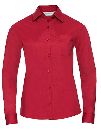 Ladies´ Long Sleeve Classic Polycotton Poplin Shirt (Z934F)