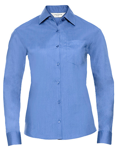 Ladies´ Long Sleeve Classic Polycotton Poplin Shirt (Z934F)