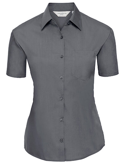 Ladies´ Short Sleeve Classic Polycotton Poplin Shirt (Z935F)