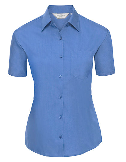 Ladies´ Short Sleeve Classic Polycotton Poplin Shirt (Z935F)