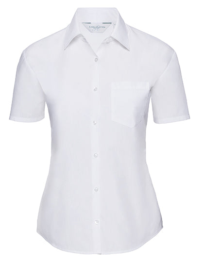 Ladies´ Short Sleeve Classic Polycotton Poplin Shirt (Z935F)