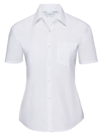Ladies´ Short Sleeve Classic Polycotton Poplin Shirt (Z935F)