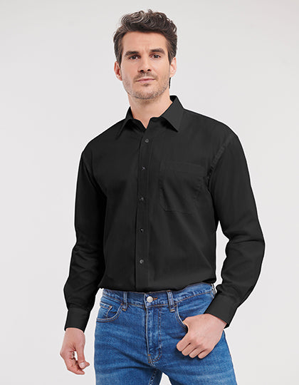 Men´s Long Sleeve Classic Pure Cotton Poplin Shirt (Z936)
