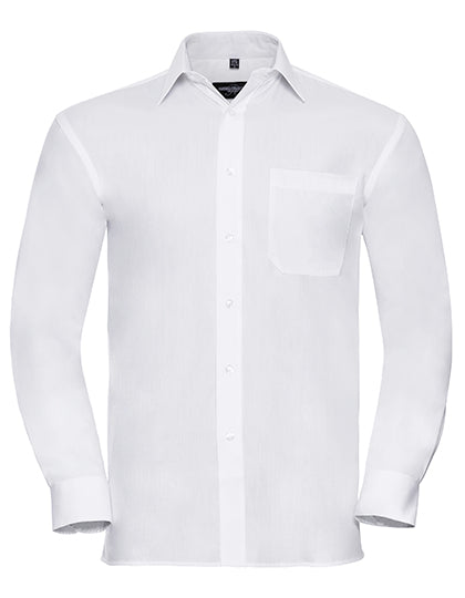 Men´s Long Sleeve Classic Pure Cotton Poplin Shirt (Z936)