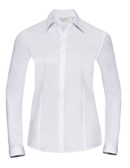 Ladies´ Long Sleeve Tailored Herringbone Shirt (Z962F)