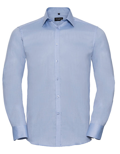 Men´s Long Sleeve Tailored Herringbone Shirt (Z962)
