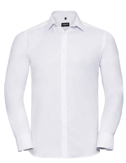 Men´s Long Sleeve Tailored Herringbone Shirt (Z962)