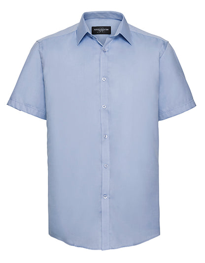 Men´s Short Sleeve Tailored Herringbone Shirt (Z963)