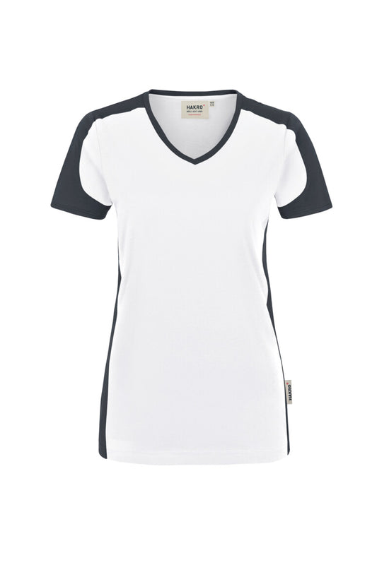 HAKRO Damen V-Shirt Contrast MIKRALINAR® (0190)